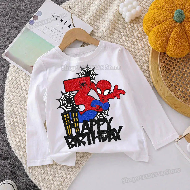 Spider-Man Number 1-9 Print T-Shirt for Children - Image 15