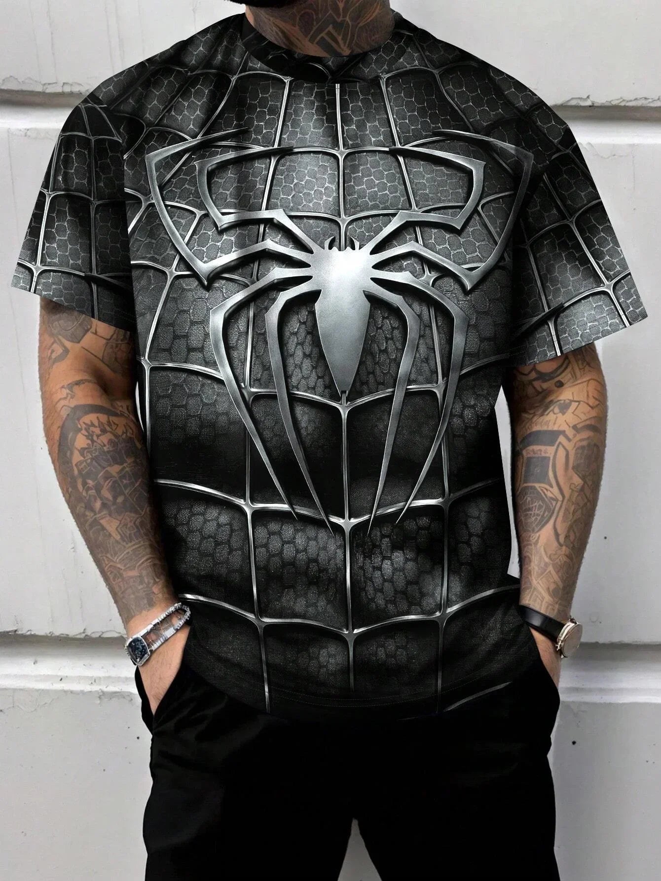Fashion Spider-Man 3D Printed Men's T-Shirt - Image 3