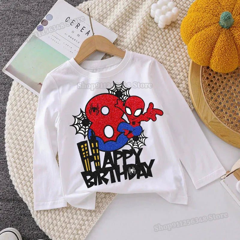 Spider-Man Number 1-9 Print T-Shirt for Children - Image 11