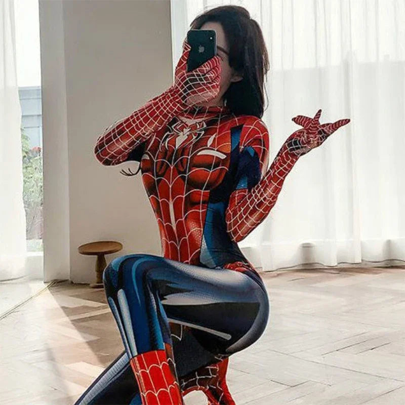 Spider-Man Cosplay Sexy Zentai Bodysuit - Image 3