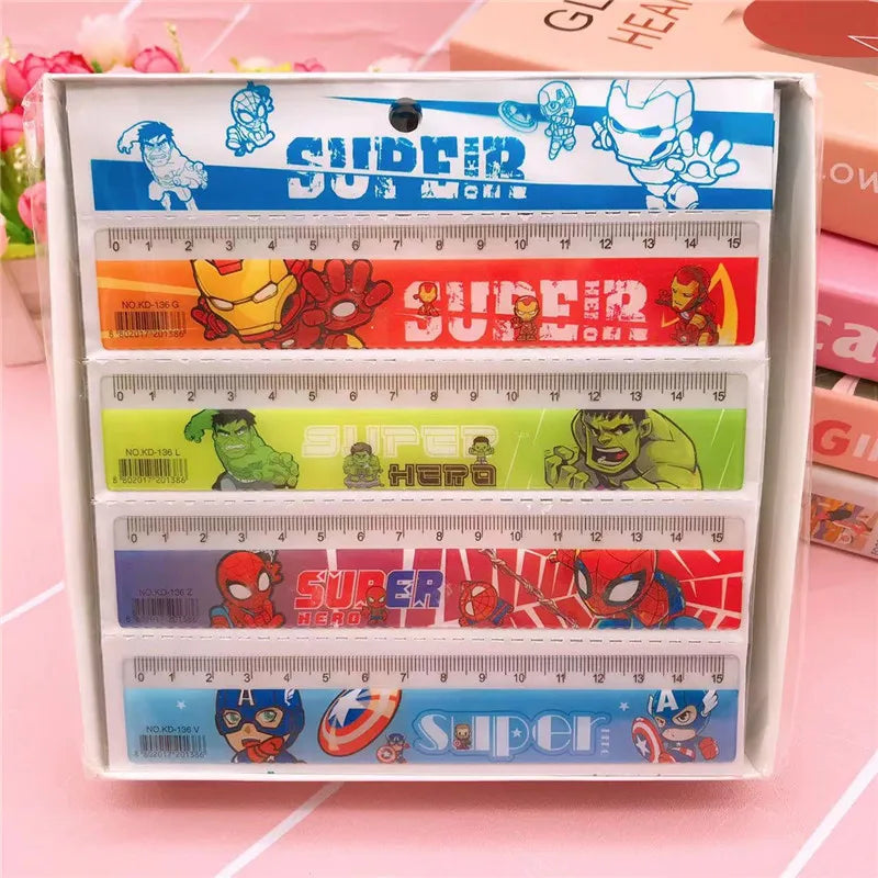 100pcs Anime Spider-Man 15cm Plastic Rulers