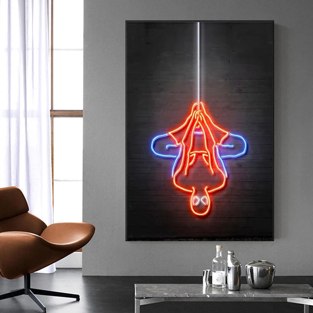 MINISO Disney Neon Marvel Superhero Poster - Image 5