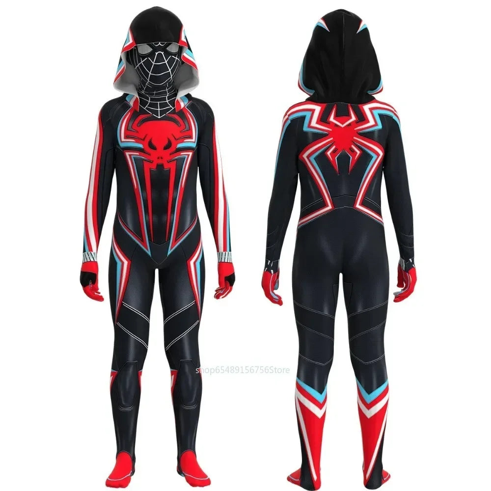 Black Spider-Man 2099 Miles Morales Cosplay Costume