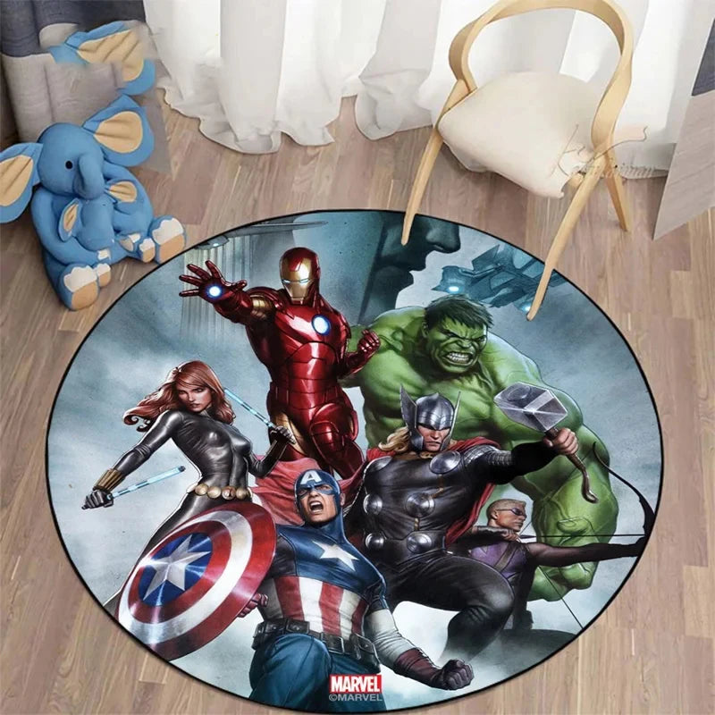 MINISO Marvel Iron Man & Spider-Man Round Carpet - Image 14
