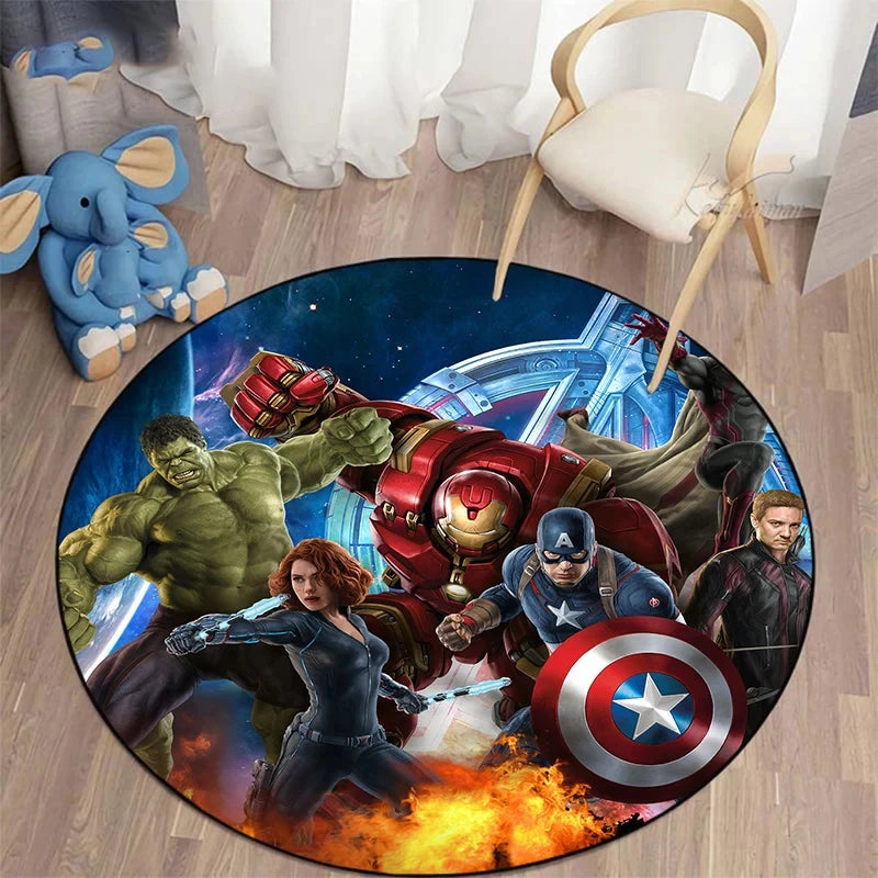 MINISO Marvel Iron Man & Spider-Man Round Carpet - Image 16
