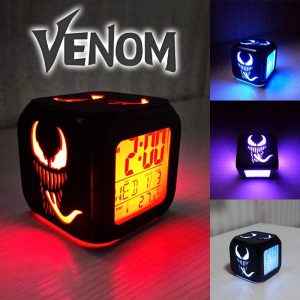 Venom & Spider-Man LED Table Clock