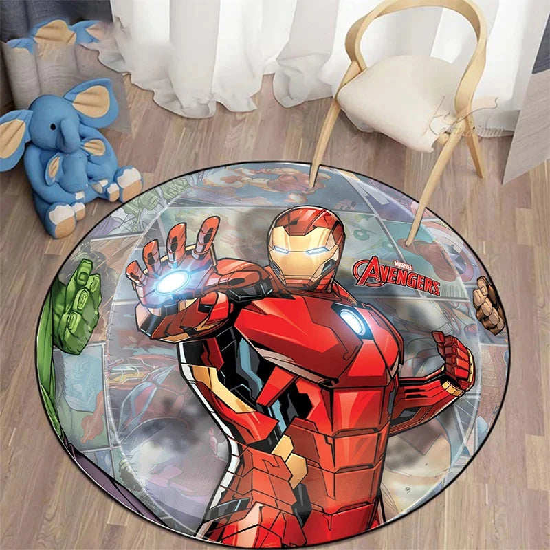 MINISO Marvel Iron Man & Spider-Man Round Carpet - Image 23