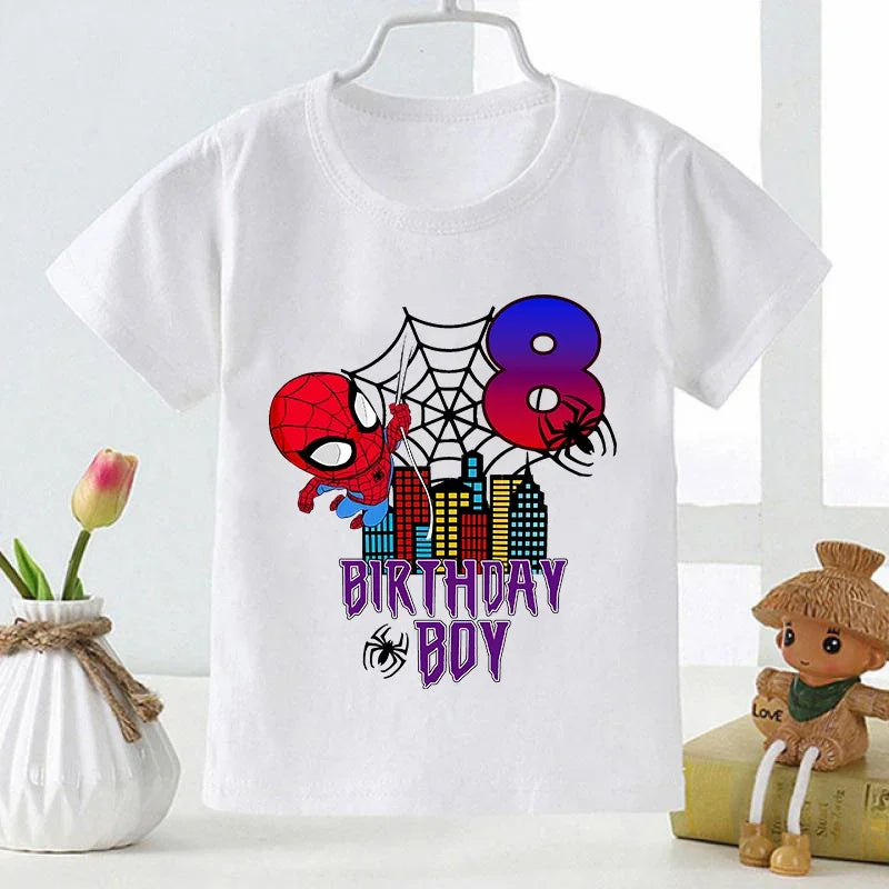 Marvel Spider-Man Birthday Number T-Shirt - Image 3