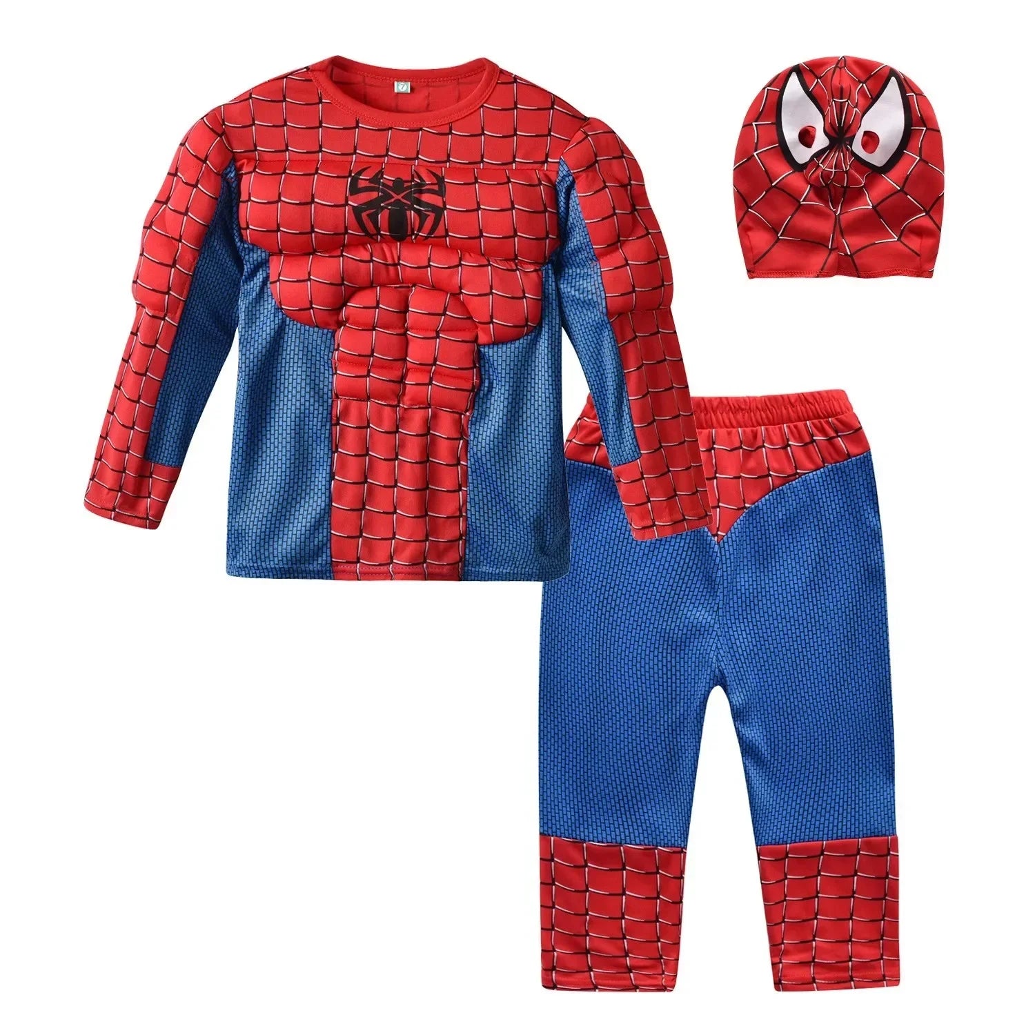 Spiderman Boys & Girls Muscle Costumes with Mask and Cloak - Image 2