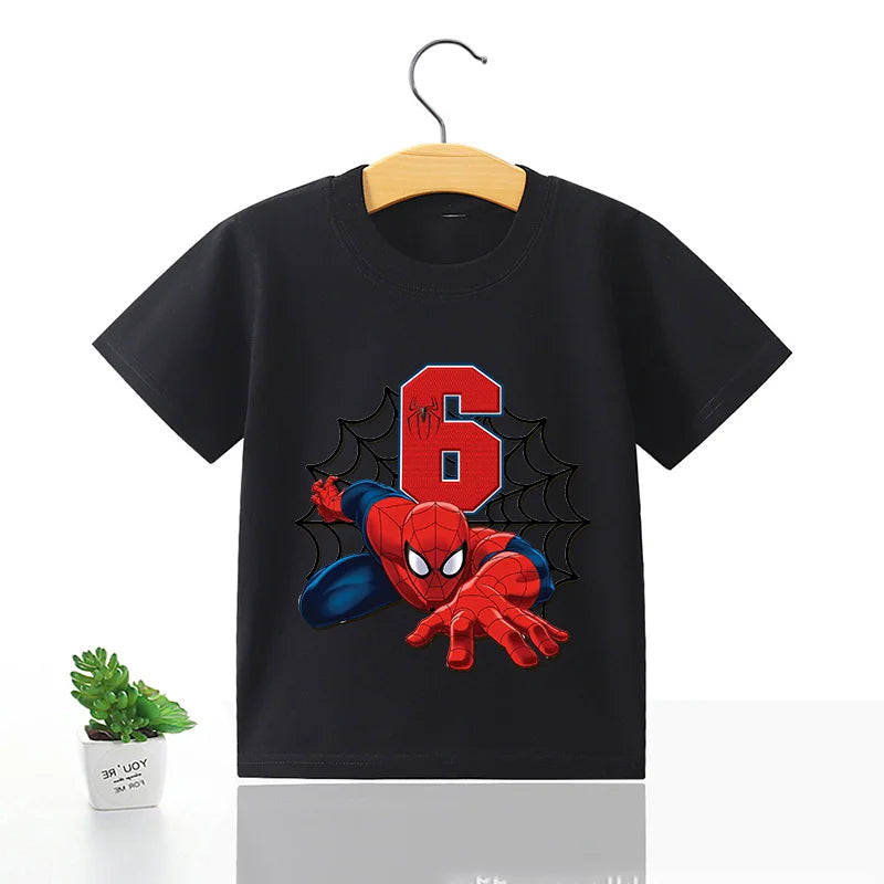 Marvel Spider-Man Birthday Number T-Shirt (1–9) - Image 10