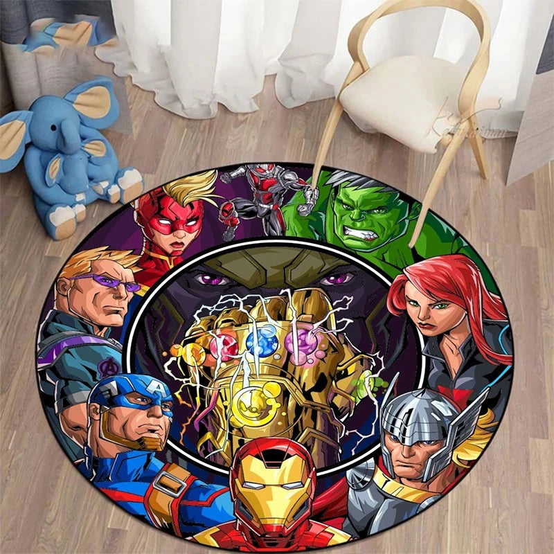 MINISO Marvel Iron Man & Spider-Man Round Carpet - Image 8
