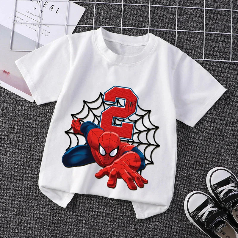 Marvel Spider-Man Birthday Number T-Shirt (1–9) - Image 7