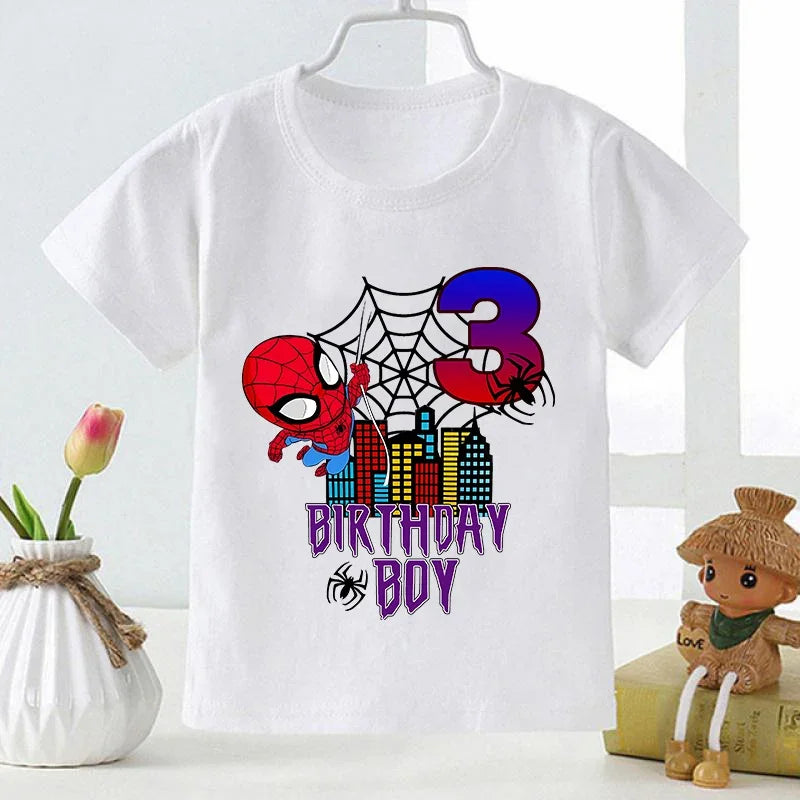 Marvel Spider-Man Birthday Number T-Shirt - Image 8