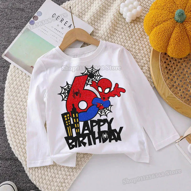 Spider-Man Number 1-9 Print T-Shirt for Children - Image 12